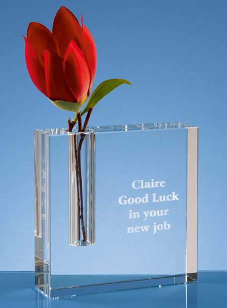 Large image for 12cm Optical Crystal Square Bud Vase